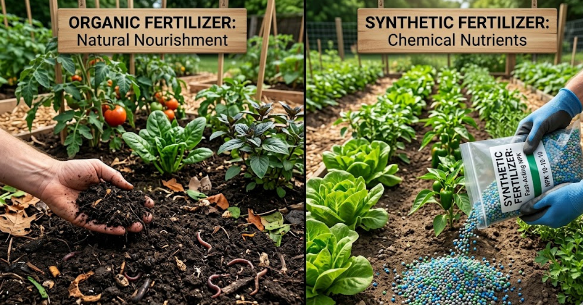 Organic vs Synthetic Fertilizers: Healthy Soil & Plants