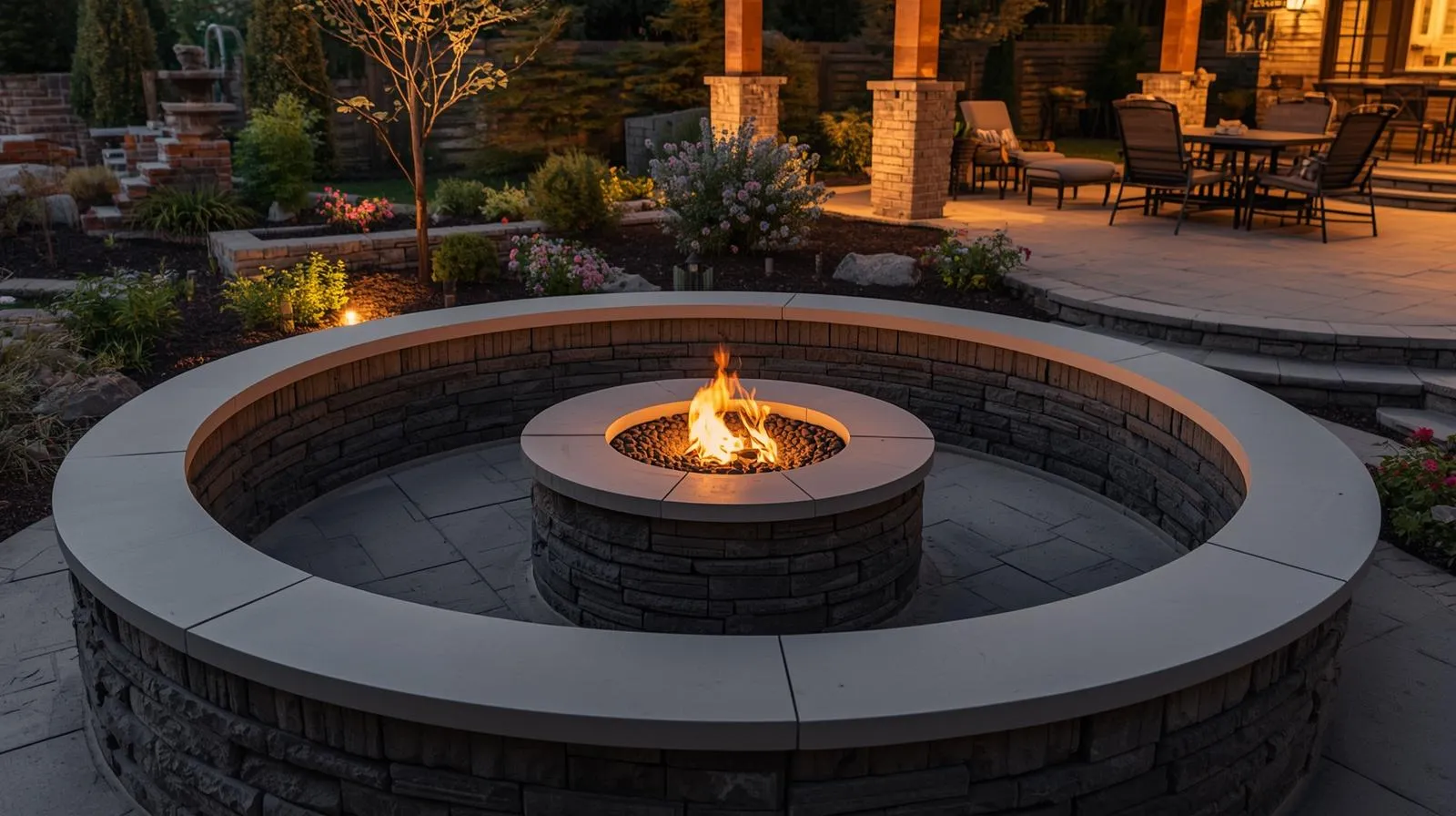 Fire Pit Retaining Wall Blocks for Stylish Backyards | LandscapingGlobe