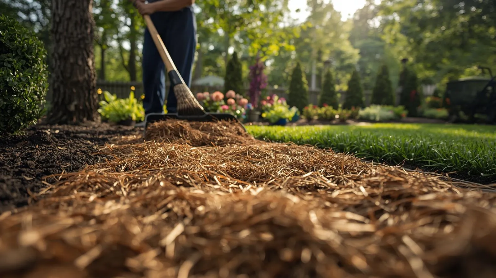 Pine Straw for Landscaping – Natural Mulch for Moisture, Soil Health & Yard Beauty