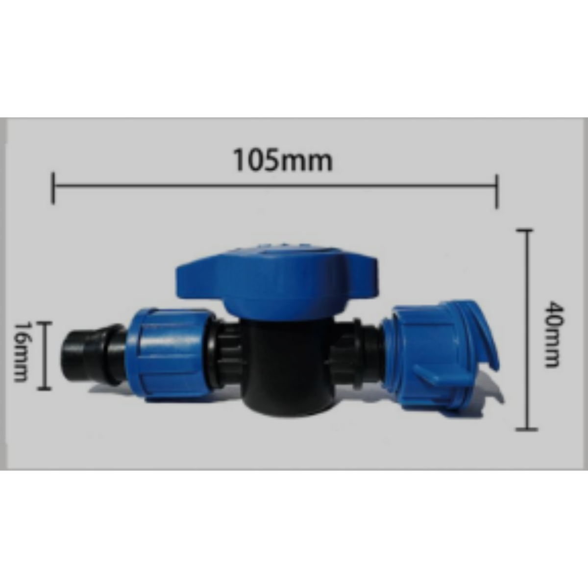 16mm Drip Tape Bypass Valve (Blue) / 16mm全新料软带旁通阀