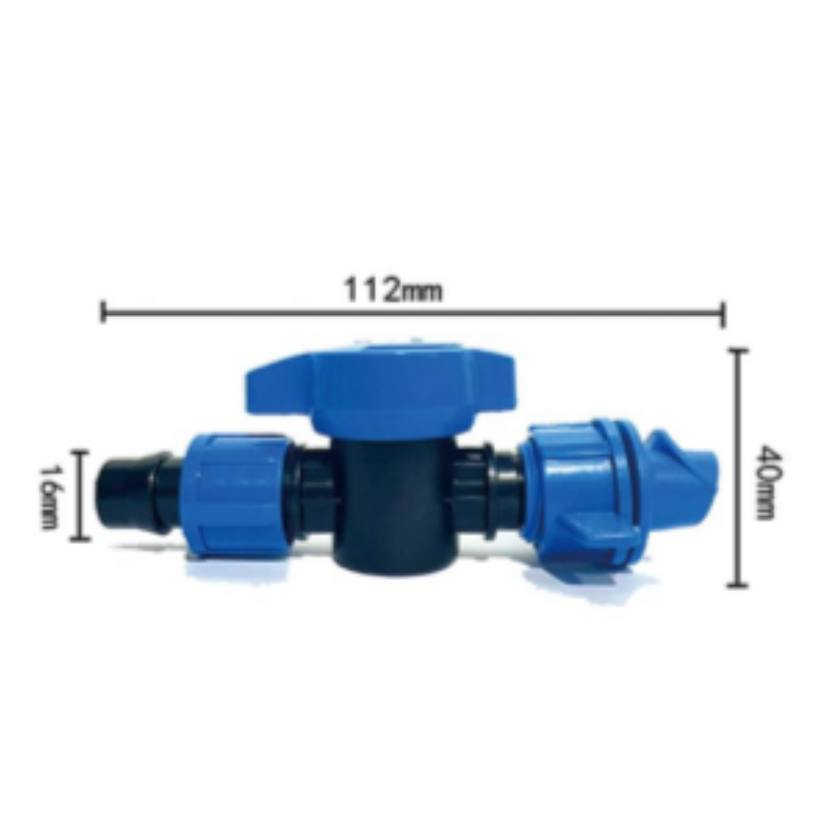 16mm Drip Irrigation Valve (Pointed Blue) / 16mm全新料尖头旁通阀