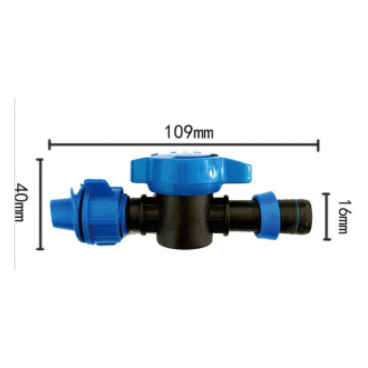 16mm Drip Irrigation Valve (109mm Pointed Blue) / 16mm全新料尖头旁通阀