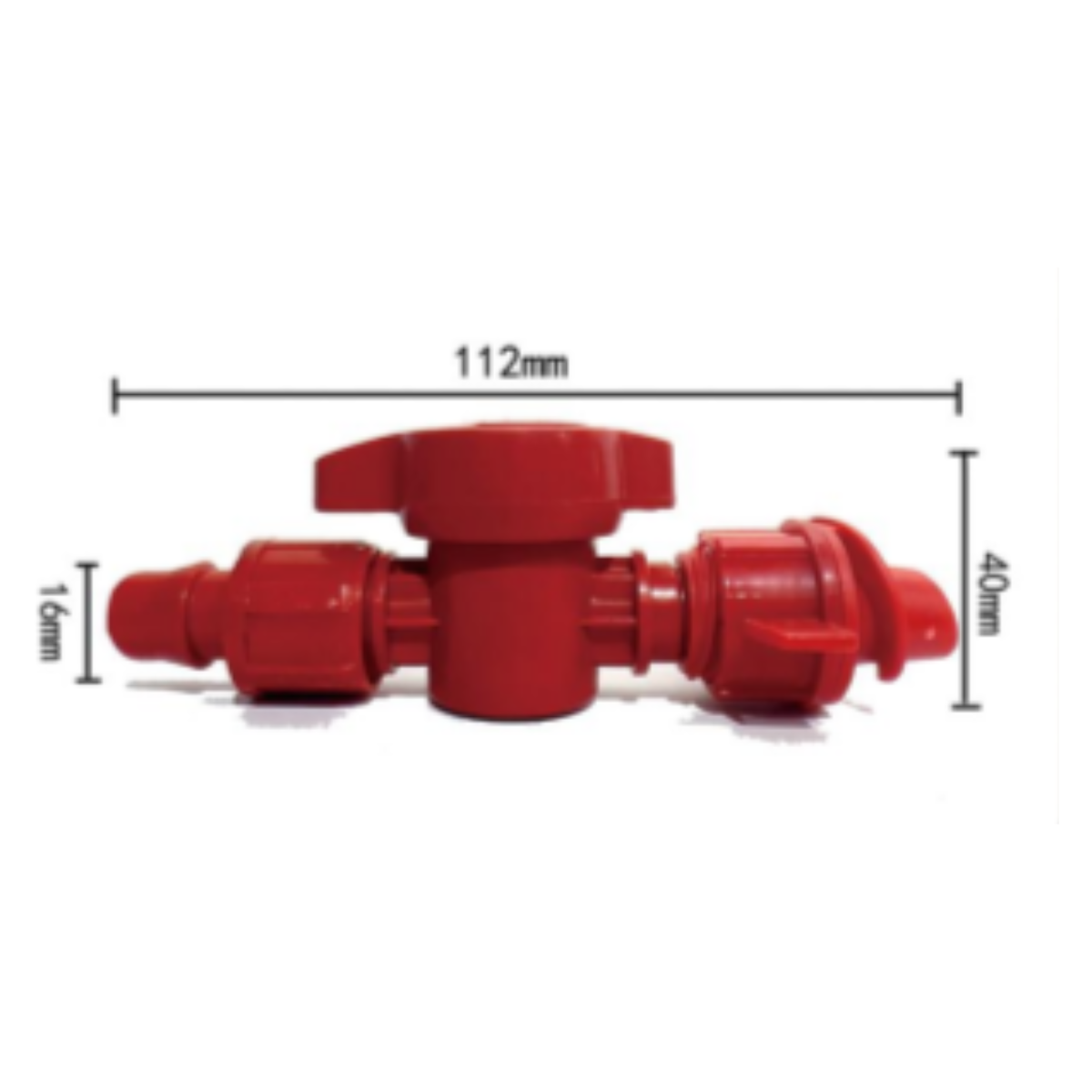 16mm Drip Irrigation Valve (Pointed Red) / 16mm全新料尖头旁通阀