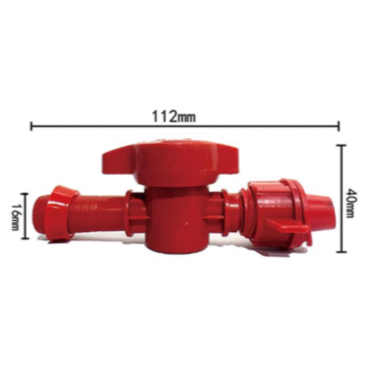 16mm Drip Irrigation Valve (Pointed Annular Red) / 16mm全新料拉环旁通阀