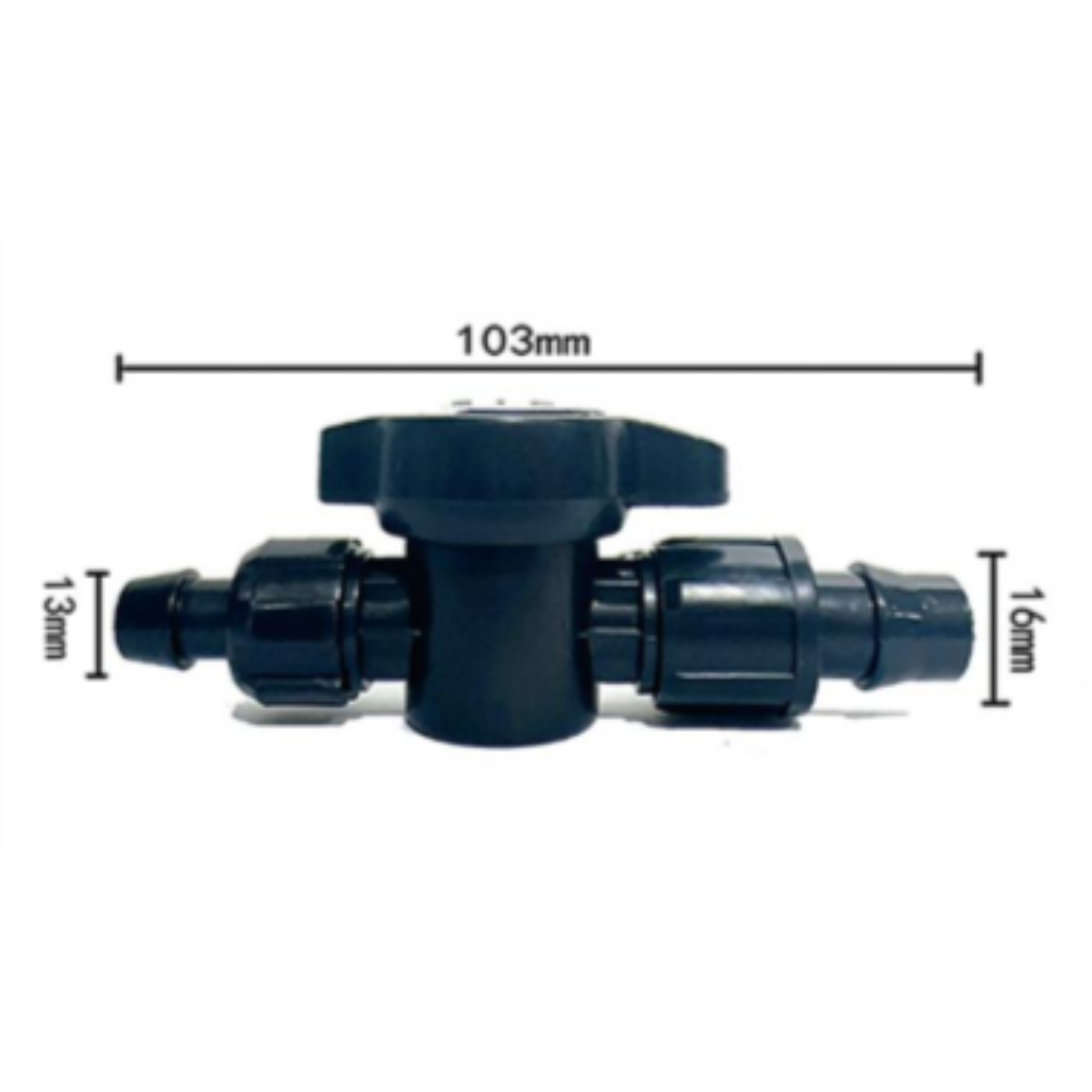 16mm x 13mm Hard Pipe Positioning Valve (Black) / 定位阀 (Hard Pipe Valve)