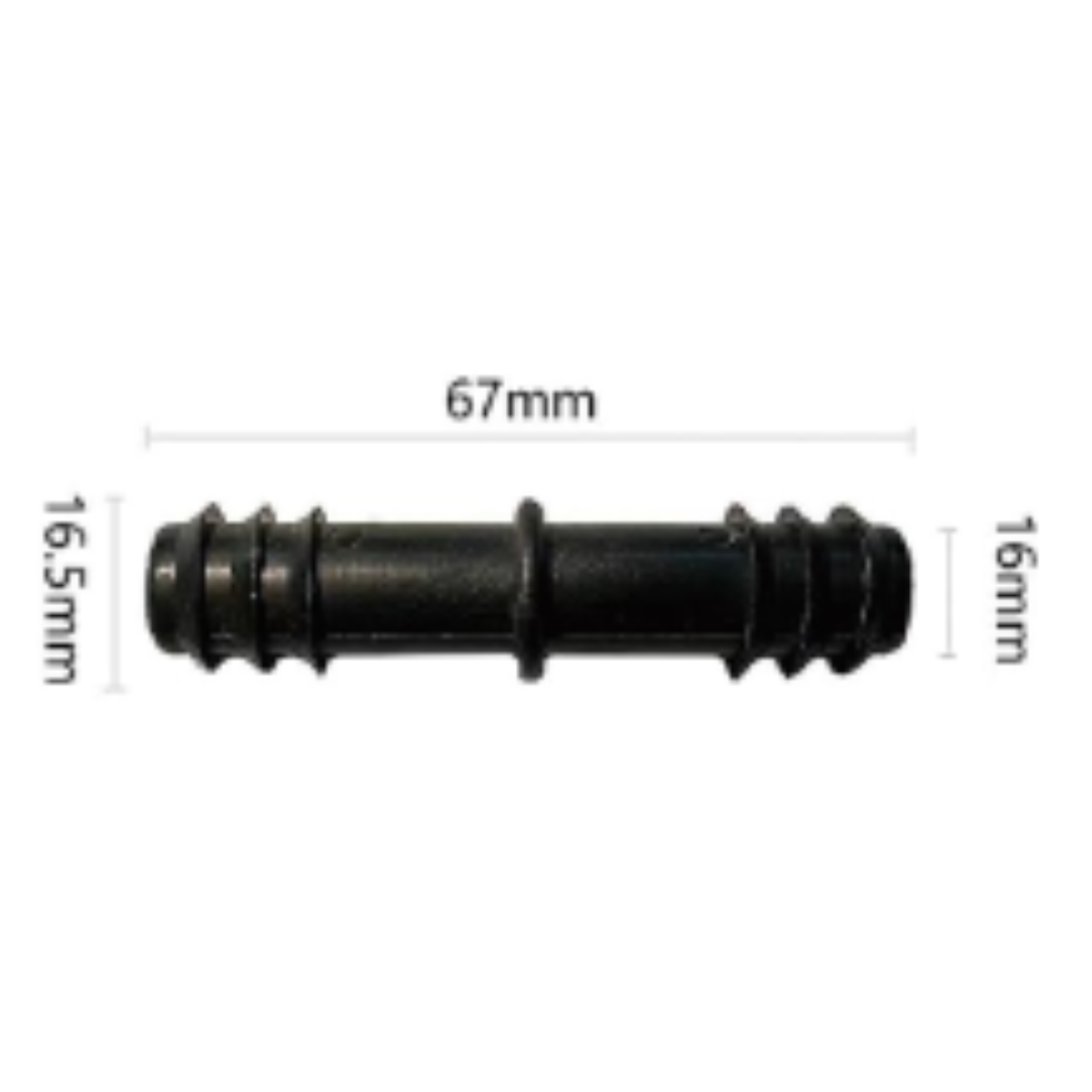 16mm Barbed Straight Socket Joiner (承插直接 - pipe fittings) Drip Irrigation Fitting