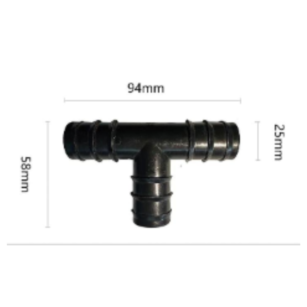 25mm Barbed Socket Tee Connector (承插三通 - pipe fittings) Drip Irrigation Fitting