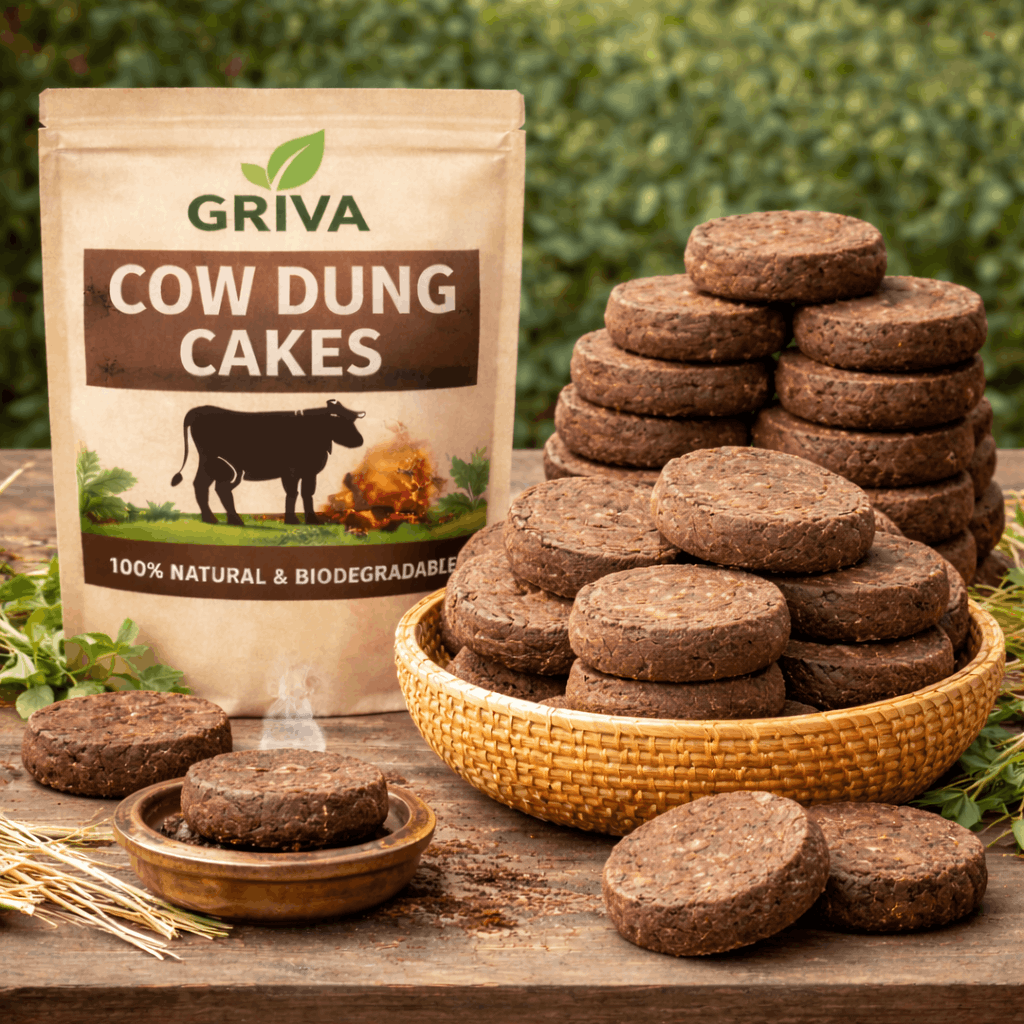 Sun-Dried Cow-Dung Cakes